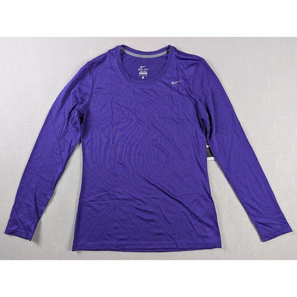 NWT Nike Women's Dri-FIT Long Sleeve Training Shirt Purple Size S
